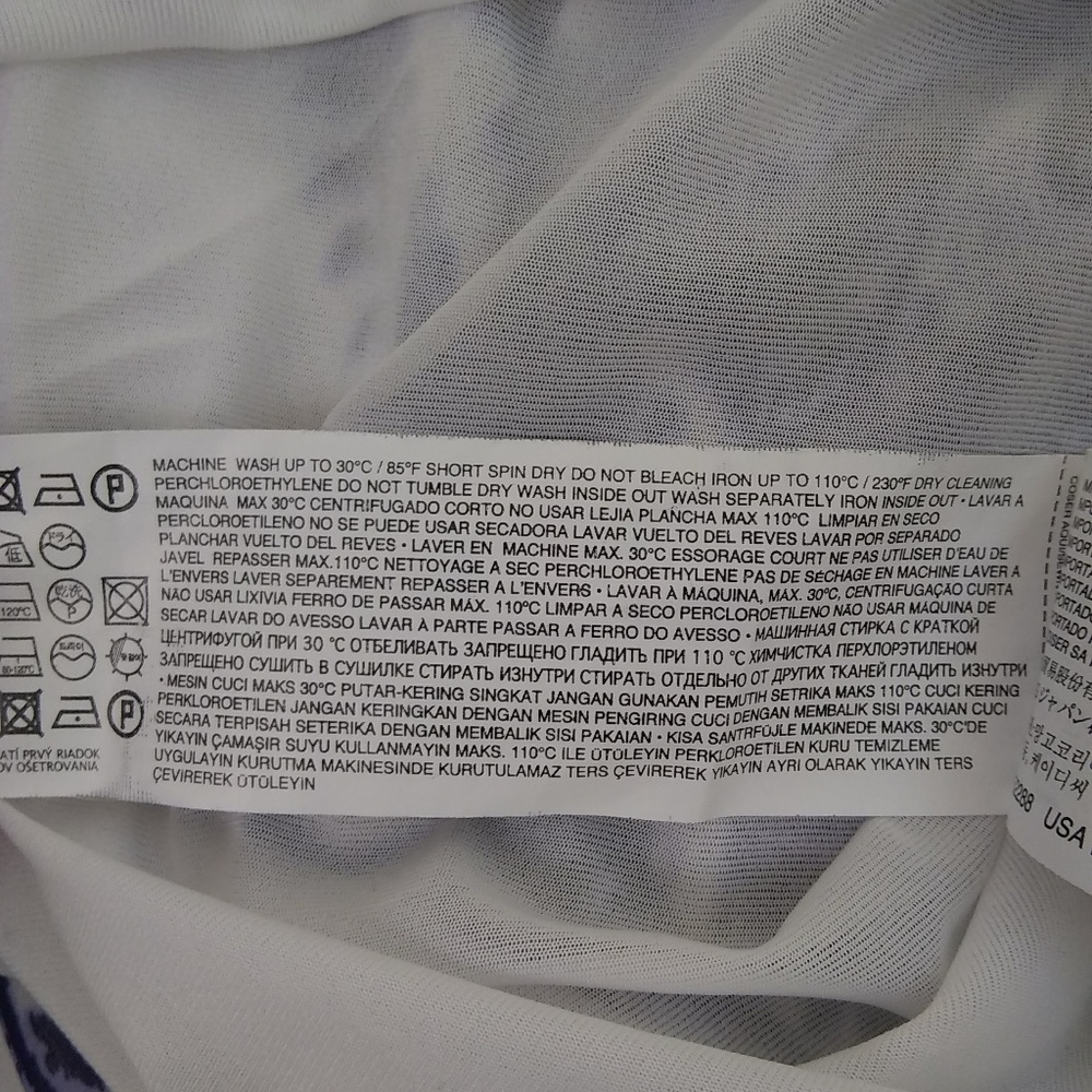 MANGO | Scarf Print Tunic Dress Purple and White S - Picture 8 of 8